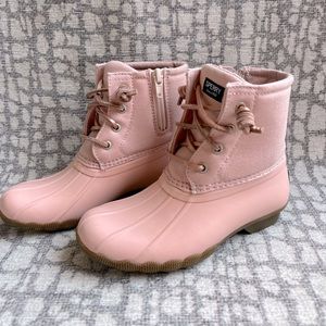 Sperrys Saltwater Duck Boots/ Size 13M/ Pink Sparkle